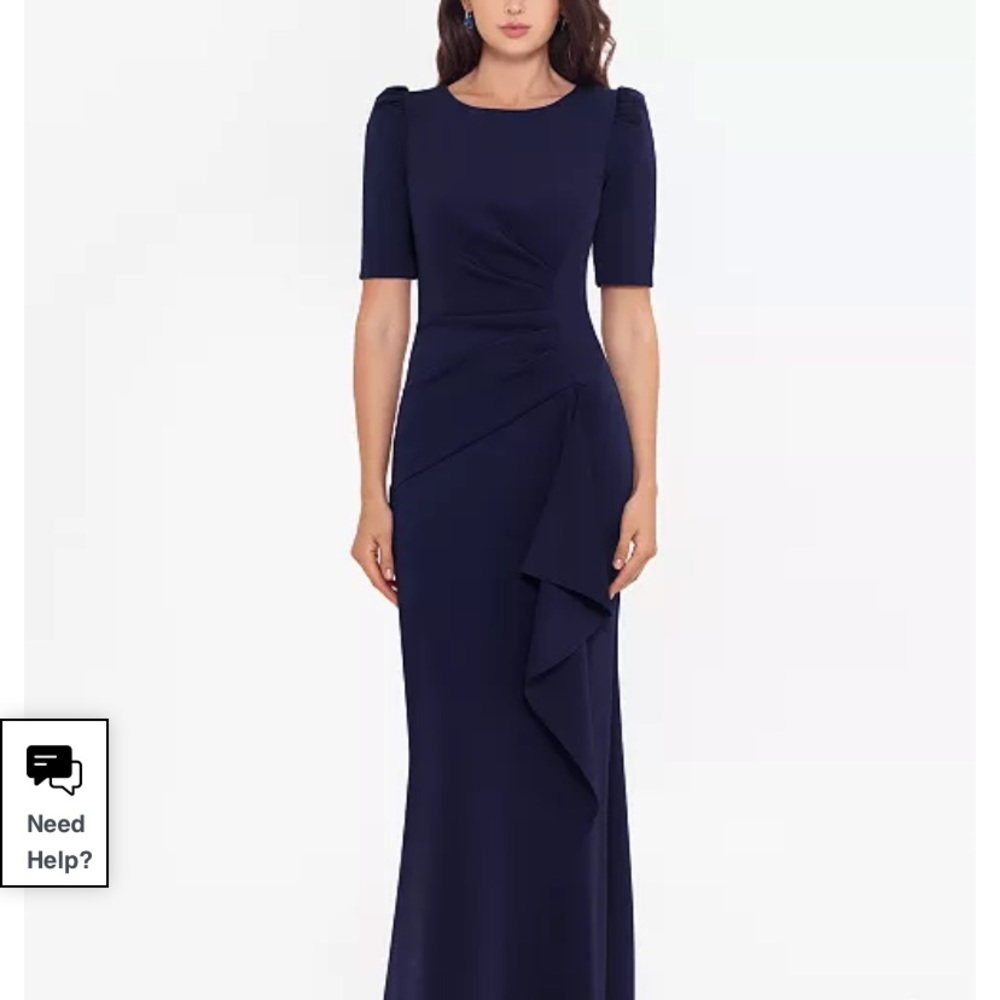 Xpress Ruched A-Line Gown